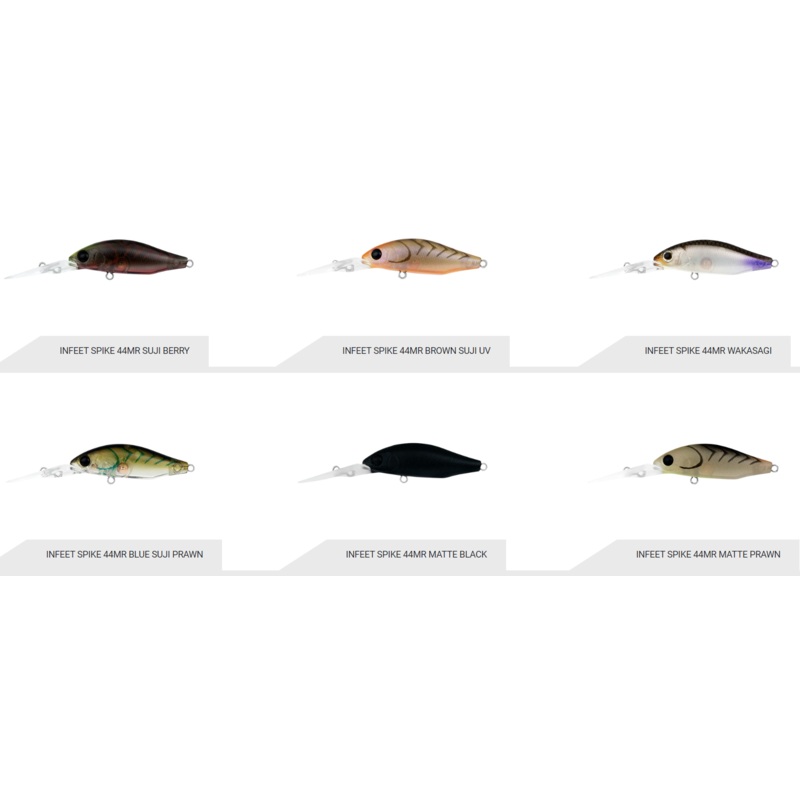 Daiwa Infeet Spike 44MR|44MM|BLOOD WORM|BLUE SUJI PRAWN|BROWN SUJI UV|CLEAR GILL|MATTE BLACK|MATTE PRAWN|MOEBI|SAND CRAB|SUJI BERRY|SUNNY GILL|WAKASAGI