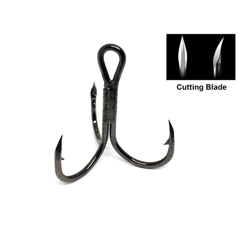 Fishing Lures Accessories Treble Hooks Cutting Blade Forged FH31HP30 (30 hooks per pack)
