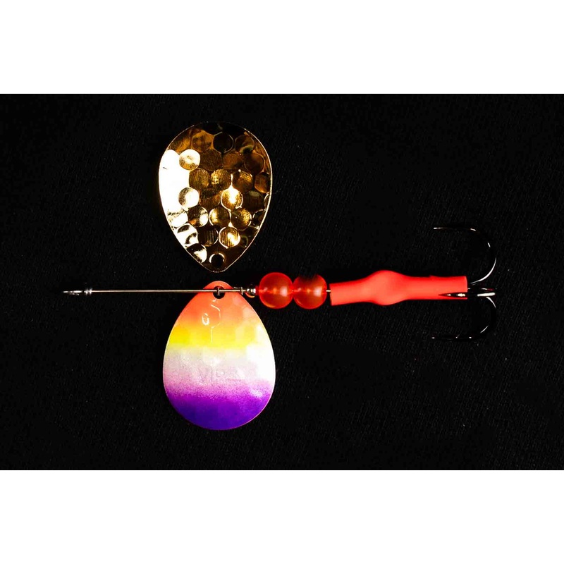 #4.5 Colorado Purple Tip Rainbow Salmon Spinner (single spinner)