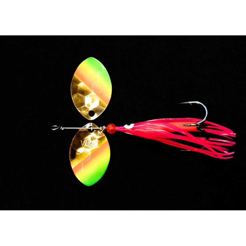 #3.5 CA DOUBLE Gold Mex Hat Salmon Spinner (Single Spinner)