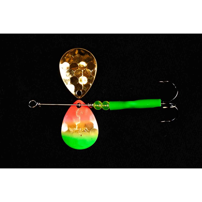 #3.5 Colorado Gold Mex Flag Salmon Spinner (Single Spinner)