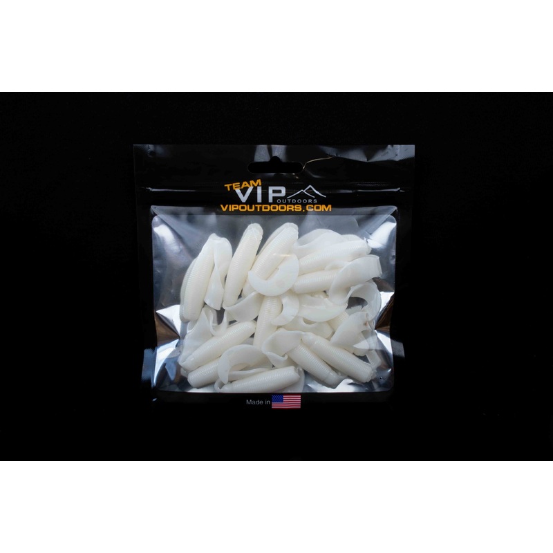 4 White Curly Tail (12 Pack)