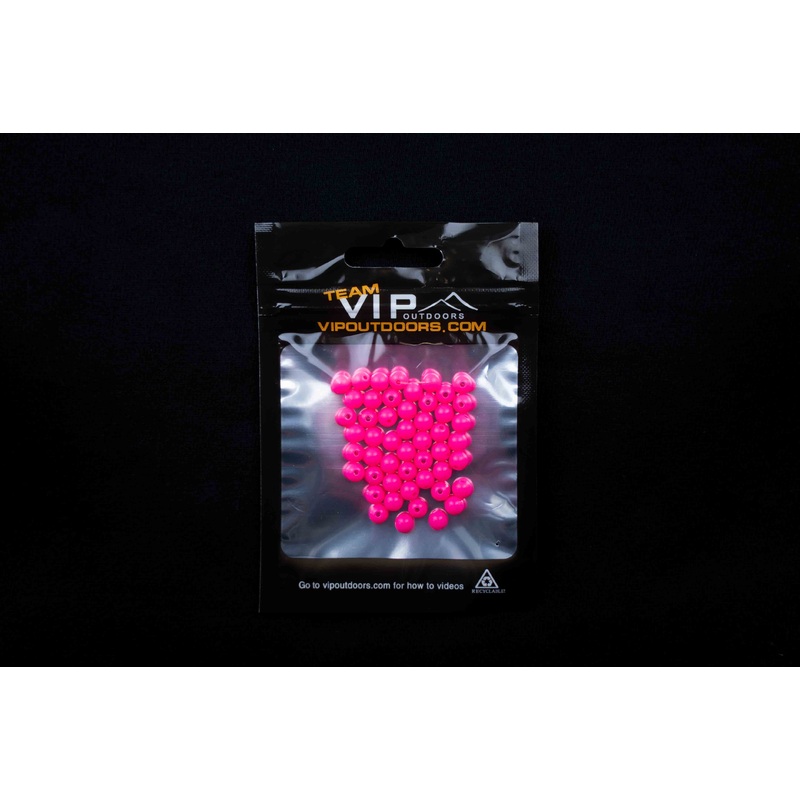 6mm Solid Pink Beads (50 Pack)