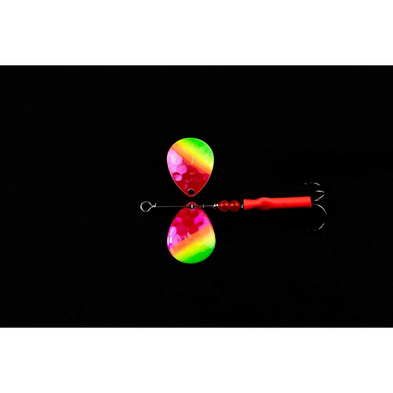 3.5 Colorado Double Pink Mex Hat Salmon Spinner (Single Spinner)