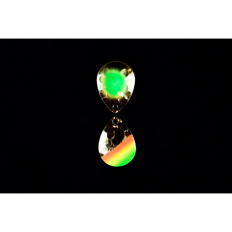 #3.5 Colorado Green Dot Gold Mex Hat  Spinner Blade (Single Blade)