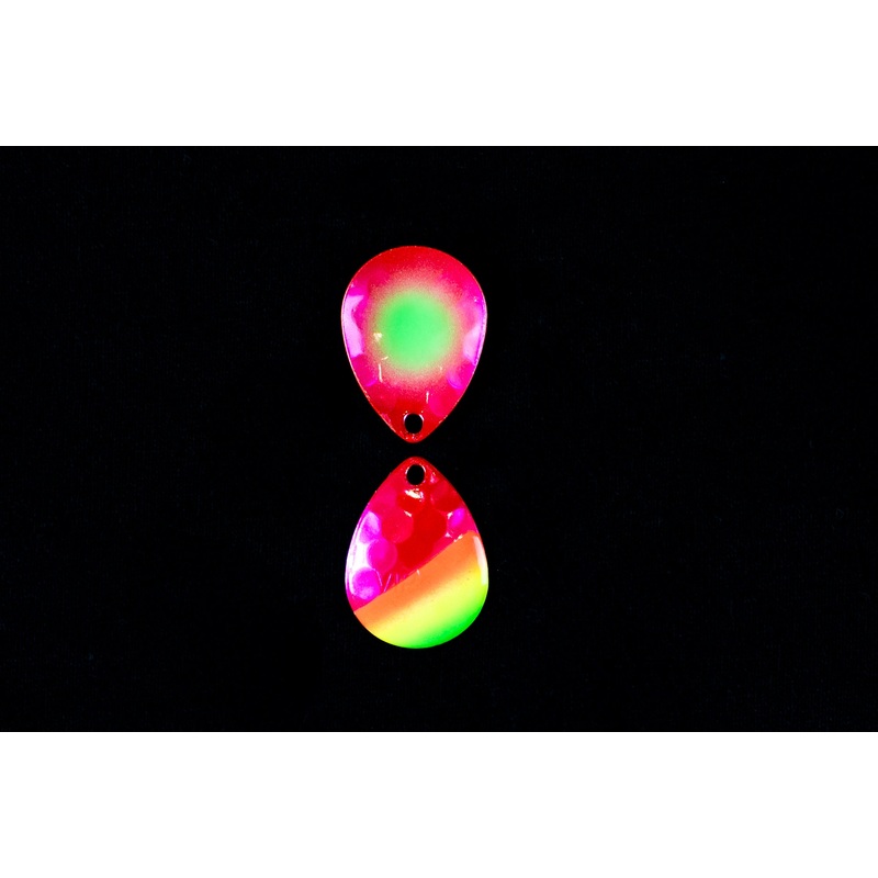 3.5 Colorado Green Dot Pink Mex Hat Spinner Blade (Single Blade)