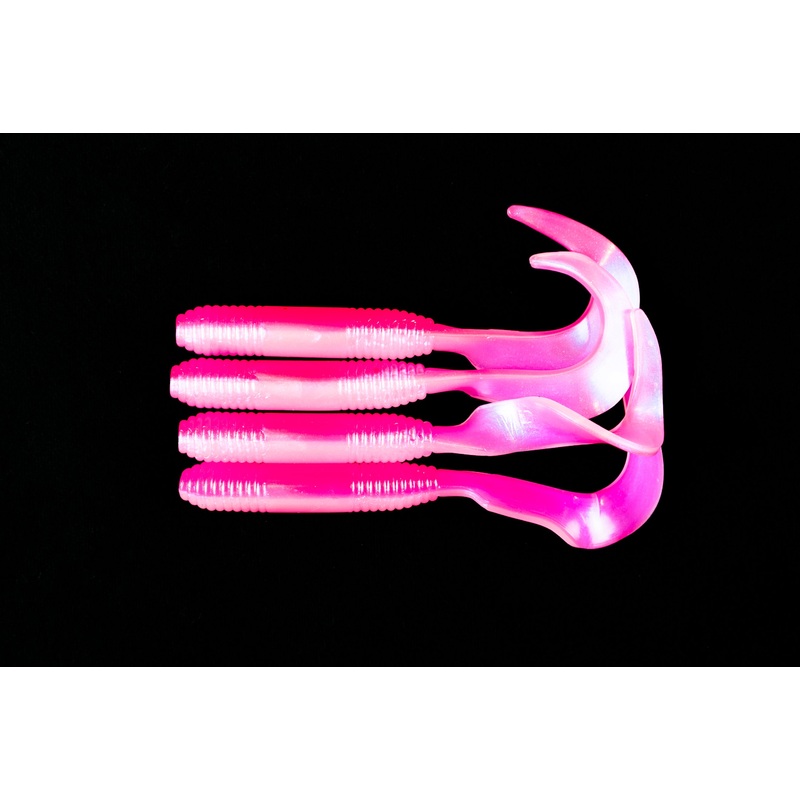 6 Pink Pearl Curly Tail – (Single Bait)