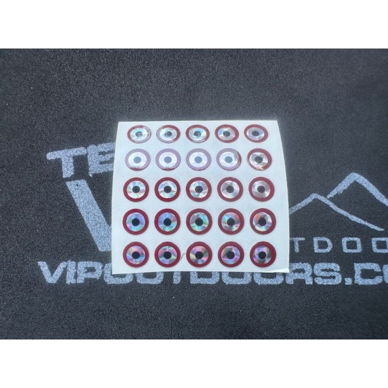 Round Silver/Red Dot Stickers (25 pack)