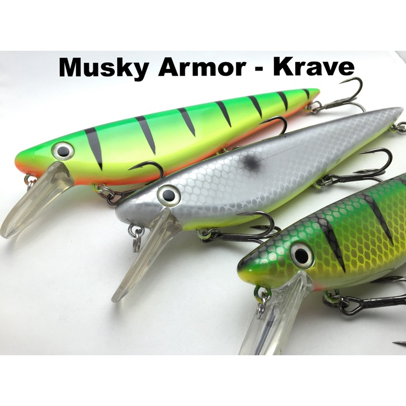 Musky Armor Krave|Chartreuse Shad|Copper Carp (TRO Exclusive)|Firetiger|Grape Crush (TRO Exclusive)|Holo Black|Holo Purple (TRO Exclusive)|Holo Sucker (TRO Exclusive)|Holo White|Ice Cold Perch (TRO Exclusive)|Jail Break (TRO Exclusive)|Orange Crush (TRO E