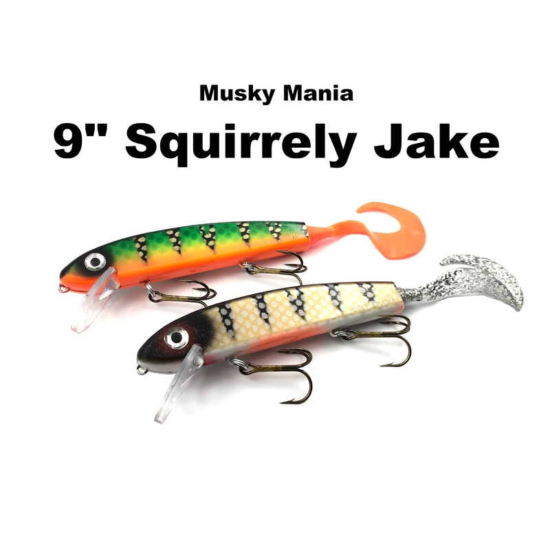 Musky Mania 9 Squirrely Jake|Chartreuse Sucker (TRO Exclusive)|Copper Carp (TRO Exclusive)|Criminal (TRO Exclusive)|Genson Perch (TRO Exclusive)|Glitter White Perch (TRO Exclusive)|Green Streak (TRO Exclusive)|Hot Bluegill (TRO Exclusive)|Lac Seul Perch (
