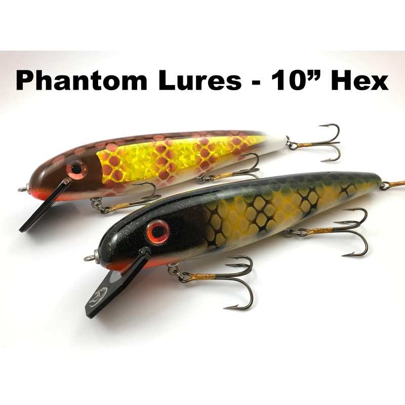 Phantom Lures 10 Hex|Chartreuse Sucker (TRO Exclusive)|Criminal (TRO Exclusive)|Hoppe Walleye (TRO Exclusive)|Hot Shimmering Shad|Ice Cold Perch (TRO Exclusive)|Lime Perch (TRO Exclusive)|Natural Born Killer|Nightmare (TRO Exclusive)|Orange Belly Perch|Ph