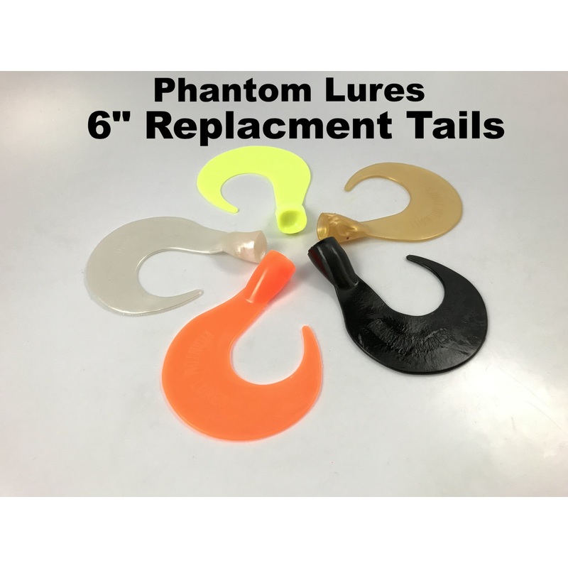 Phantom Lures 6 Replacement Tails (3 pack)