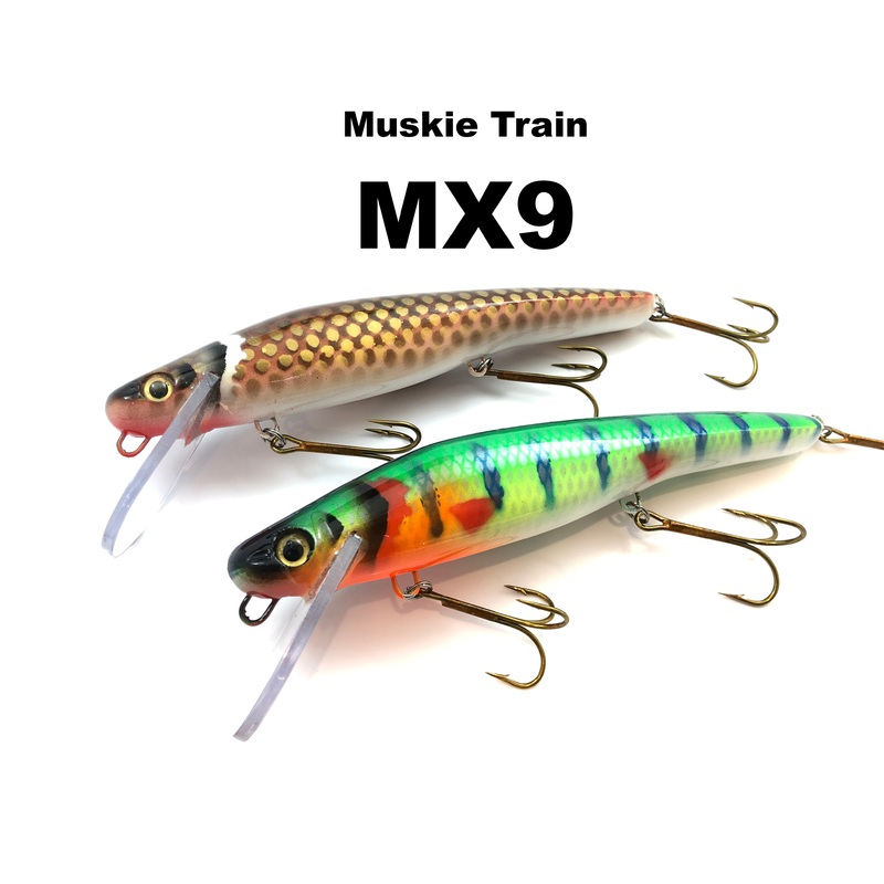 Muskie Train MX9|Copper Carp|Criminal|Glitter Perch|Green N Gold Perch (TRO Exclusive)|Hanson Bluegill|Ice Cold Perch|Jungle Love|Mother of Pearl|Mr T|Mud Puppy|Natural Walleye|Olive Perch|Peacock Bass|Shadisco|White Face Walleye|Wiley Black Sucker|38 Spe
