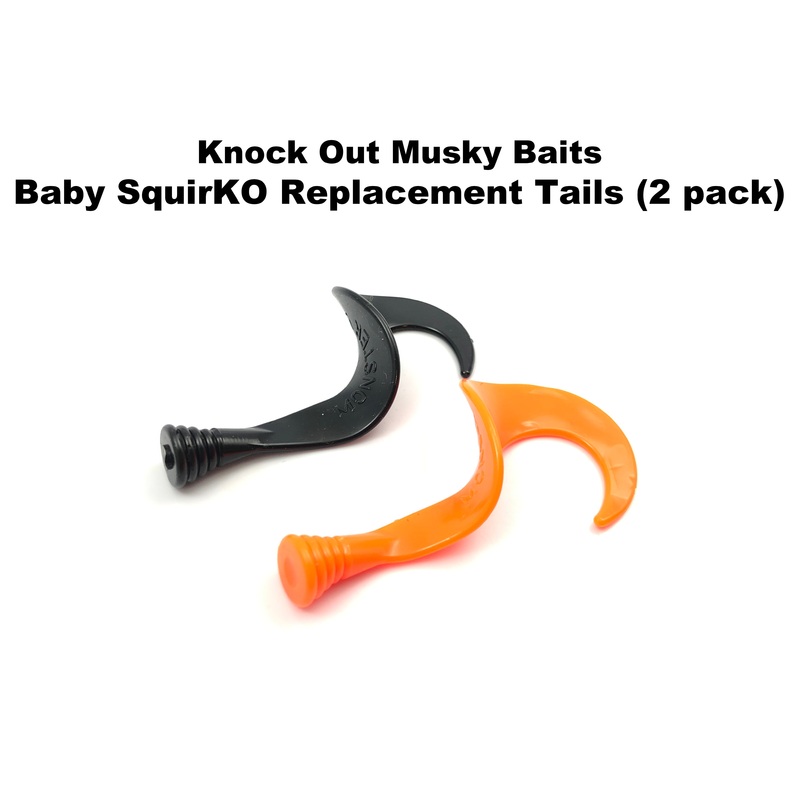 Knock Out Musky Baits Baby SquirKO Replacement Tails (2 pack)