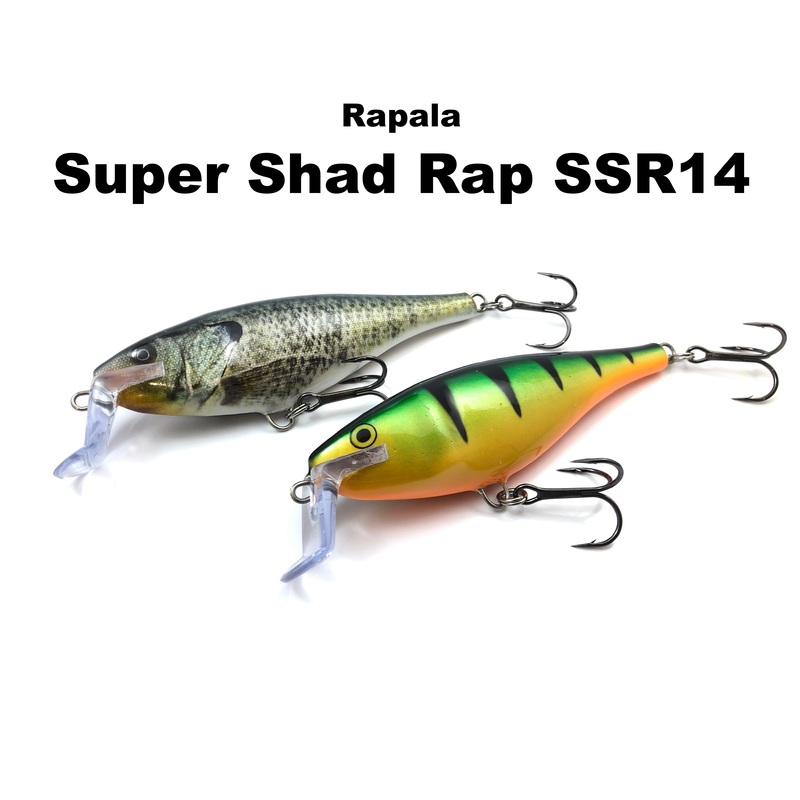 Rapala Super Shad Rap SSR14|Chrome|Firetiger|Gold Shiner|Halloween|Hot Tiger|Live Bluegill|Mullet|Original Pearl Shad|Perch|Scaled Bait Fish|Shad|Walleye|Yellow Perch