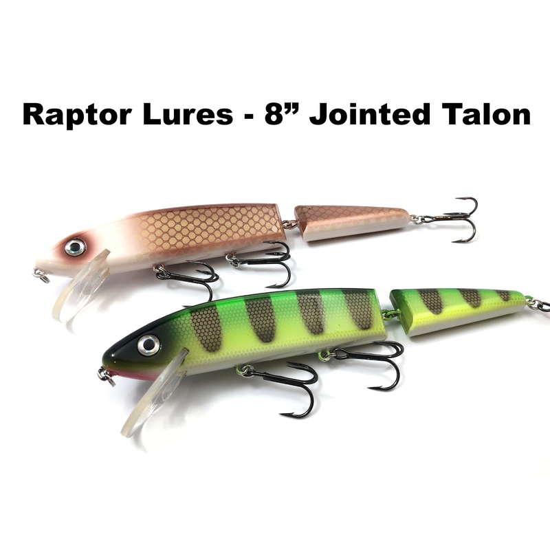 Raptor Lures 8 Jointed Talon|Copper Carp (TRO Exclusive)|Genson Perch (TRO Exclusive)|Ice Cold Perch (TRO Exclusive)|Perch
