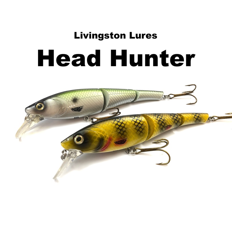 Livingston Lures Head Hunter|Black Perch|Blue Back Herring|Blue Pearl|Canadian Crush|Carp Sucker|Chaos|Cisco|Fire and Ice|Fire Perch|Gold Metallic Black|Gold Walleye (TRO Exclusive)|Green Goblin (TRO Exclusive)|Green Perch|Holo Silver Shiner|Lucky Charm|M
