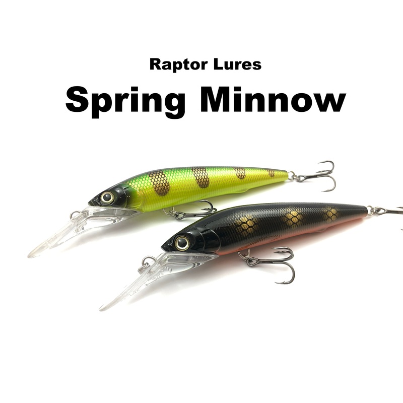 Raptor Lures Spring Minnow|Black Perch|Firetiger|Perch