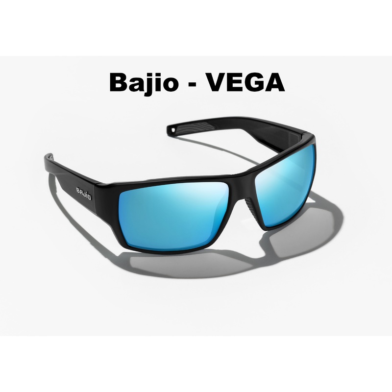 Bajio VEGA Sunglasses|Black Matte|Blue Mirror Glass|Green Mirror Glass