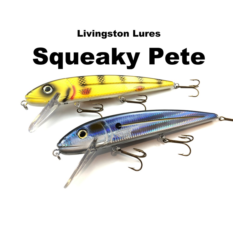 Livingston Lures Squeaky Pete|Blue Pearl|Canadian Crush|Fire Perch|Green Perch|Natural Perch|Rainbow Smelt|Threadfin Shad
