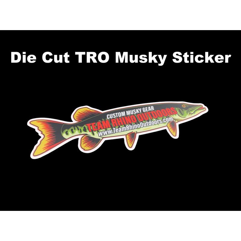 TRO – Die Cut Musky Sticker (9 x 3.25)