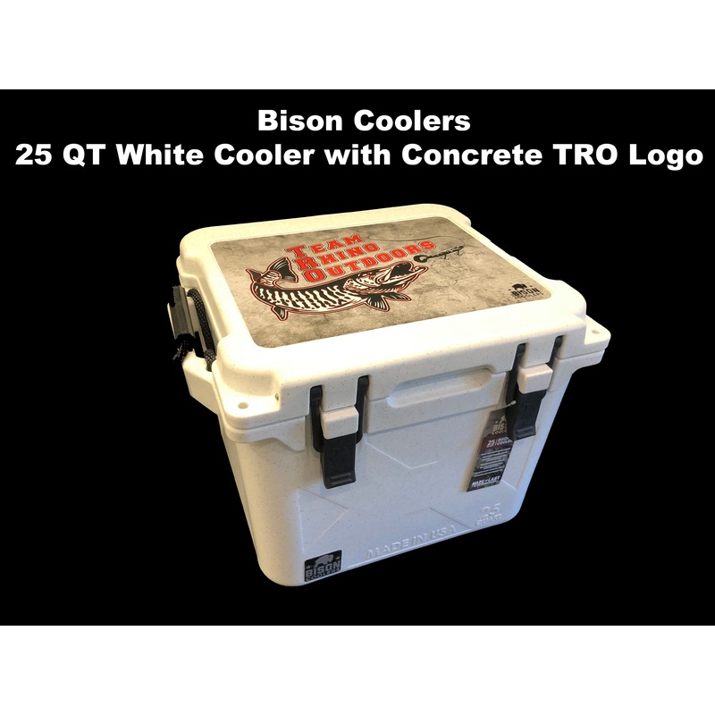 Bison 25 QT White Cooler with Concrete TRO Logo ($249.99 plus $25 Shipping)