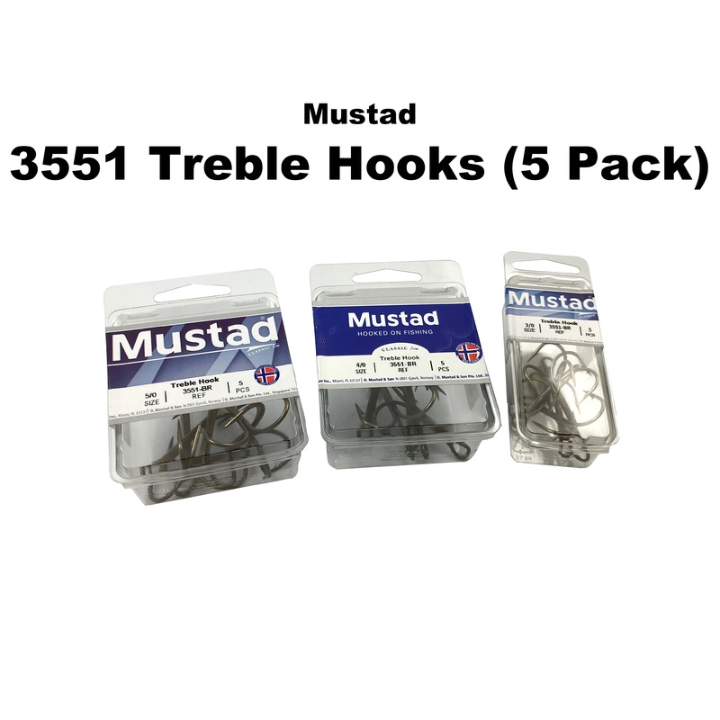 Mustad 3551 Treble Hooks (5 Pack)