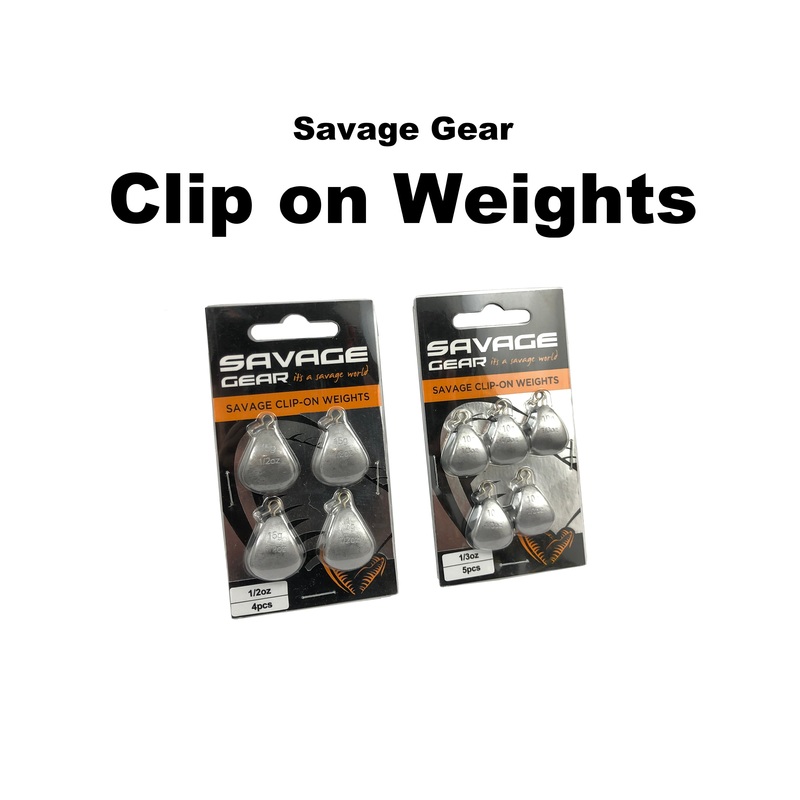 Savage Gear Clip on Weights|1/3 oz (5 per pack)|1/2 oz (4 per pack)