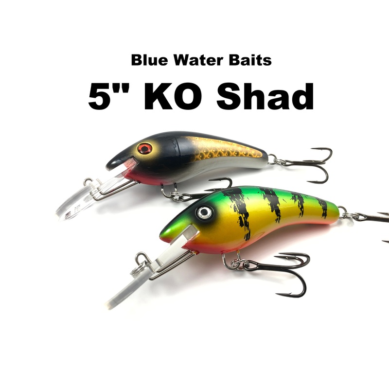 Blue Water Baits – 5 KO Shad|Ambiguous Perch|Black Gold|Black Silver|Classic Perch|Hamrick Shad|Hot Perch|Night Shiner