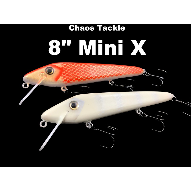Chaos Tackle 8 Mini X|Chartreuse Shiner|Citrus Shad|Orange Crush|Pike|White Sucker|White Widow|Winnipeg Walleye