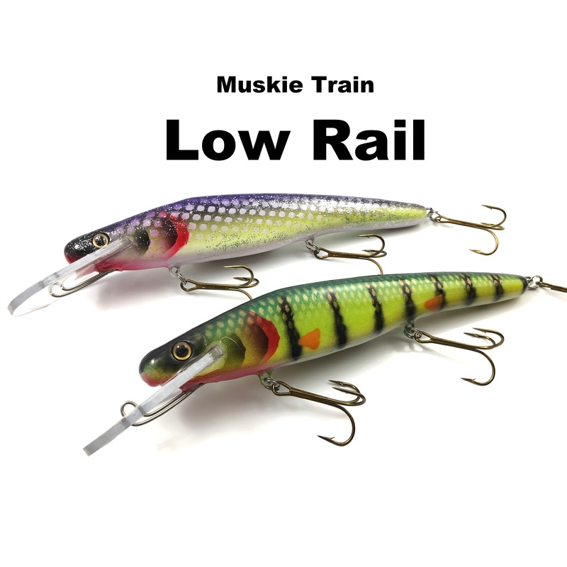 Muskie Train Low Rail|Albino Cisco (TRO Exclusive)|Fubar Perch (TRO Exclusive)|Glitter Perch|Mr Freeze|Mr T|Natural Walleye|Perch|Shadisco|Tullibee (TRO Exclusive)|Yellow Walleye|38 Special