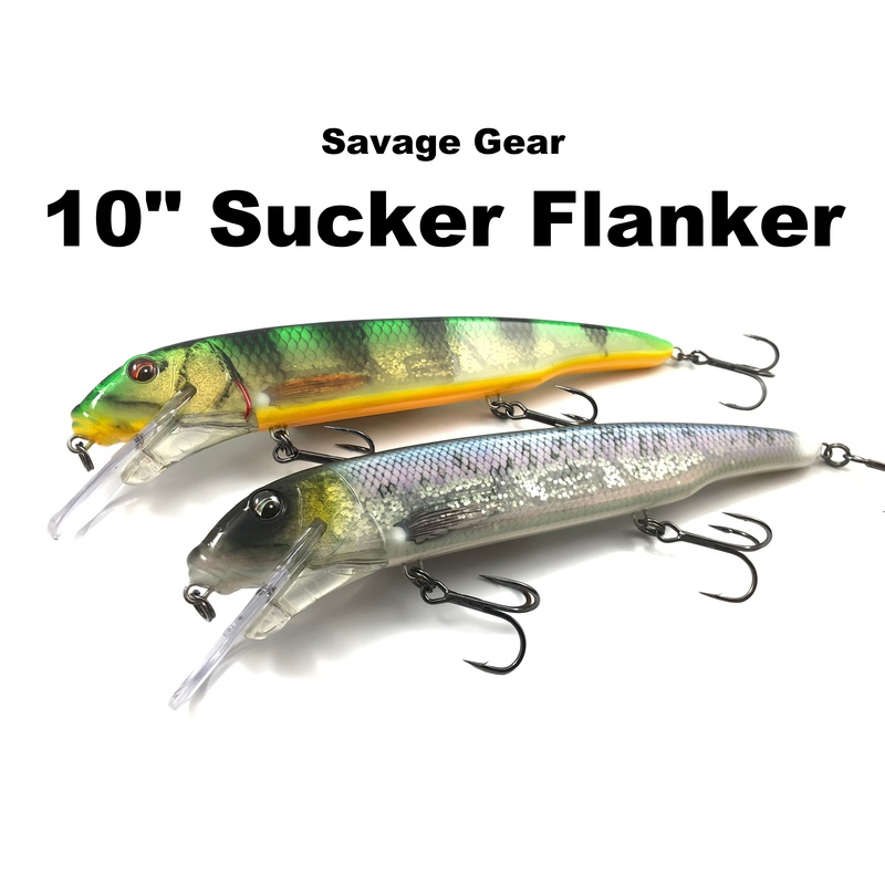 Savage Gear 10 Sucker Flanker|Black Perch|Cisco Glitter|Firetiger Glitter|Lemon Head Glitter|Orange Tiger Glitter|Perch Glitter|Sucker Glitter|Walleye Glitter