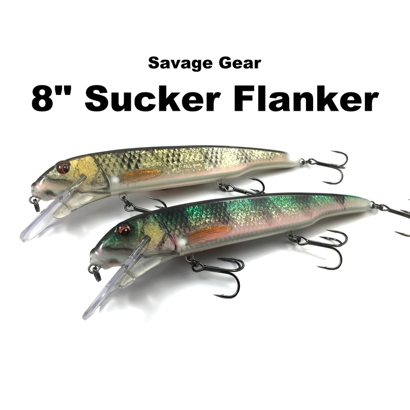 Savage Gear 8 Sucker Flanker|Black Perch|Cisco Glitter|Firetiger Glitter|Lemon Head Glitter|Orange Tiger Glitter|Perch Glitter|Sucker Glitter|Walleye Glitter
