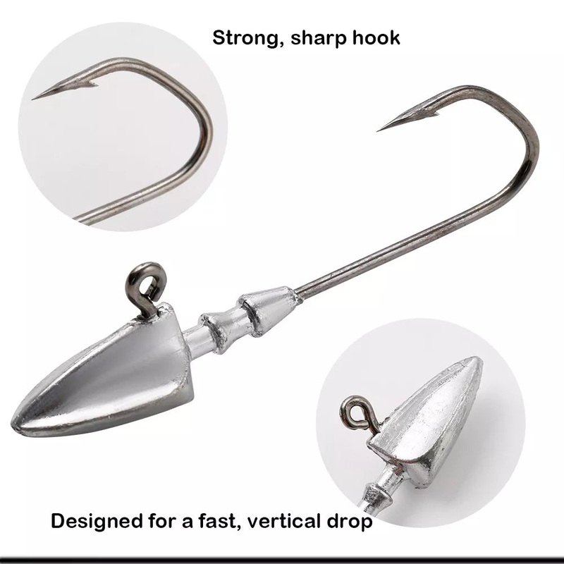 5 Pack Arrow Jig Heads .1/2oz-5/0,  3/4oz-6/0