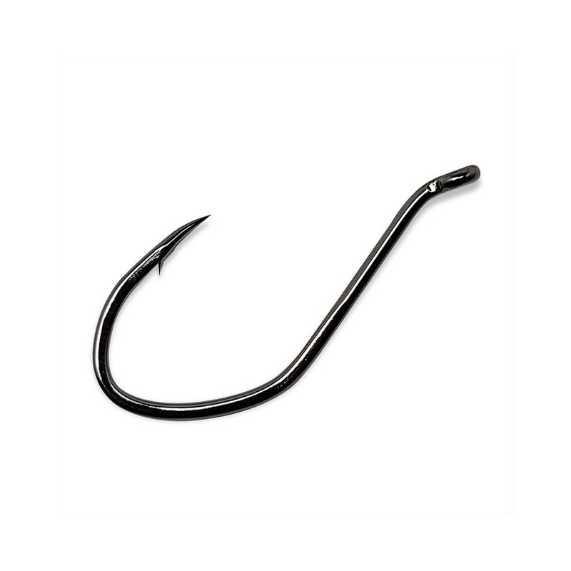 Gamakatsu Big River Bait Hook|4 (10pk)|2 (8pk)|1 (8pk)|1/0 (6pk)|2/0 (6pk)|3/0 (6pk)|4/0 (6pk)|5/0 (6pk)|6/0 (6pk)|7/0 (6pk)|NS Black