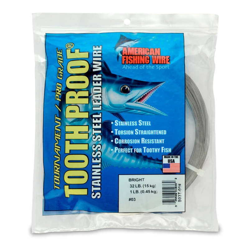 American Fishing Wire Tooth Proof Single Strand Leader Wire