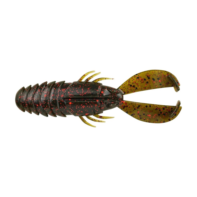 Berkley PowerBait Crash Craw|3.5″|4.25″|California|Black Blue Fleck|Magic Craw
