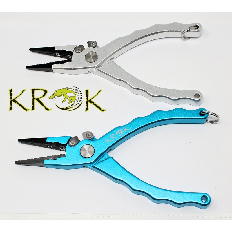 Krok 7.5 Inch Aluminum Pliers|Blue|Silver