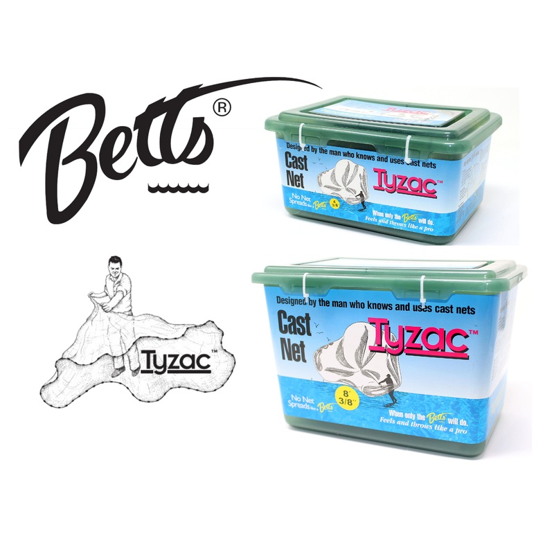 Betts Tyzac Cast Net|4 Foot|5 Foot|6 Foot|7 Foot|8 Foot