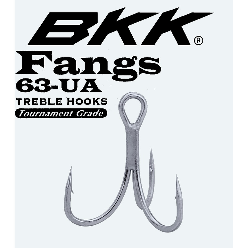 BKK Fangs 63-UA Treble Hook|8|6|4|2|1|1/0|2/0|3/0