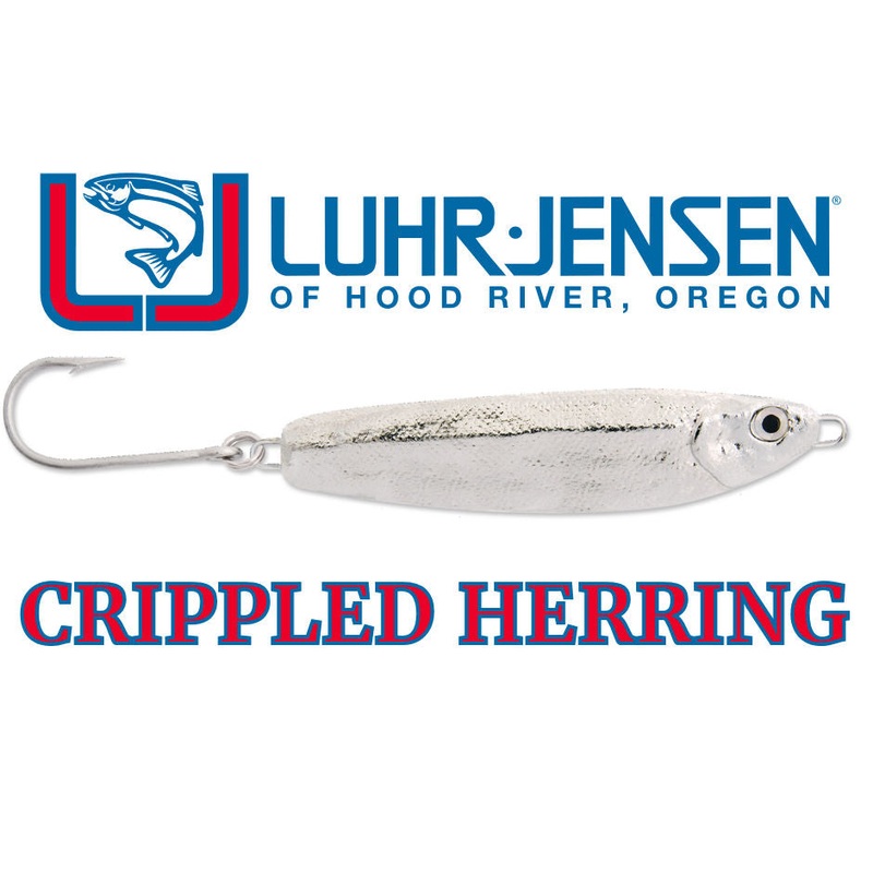 Luhr-Jensen Crippled Herring|1-5/8″ – 1/2 oz.|2-1/4″ – 3/4 oz.|2-5/8″ – 1 oz.|3″ – 1-1/2 oz.|3″ – 2 oz.|3-1/2″ – 3 oz.|3-3/4″ – 4 oz.|4-1/4″ – 5 oz.