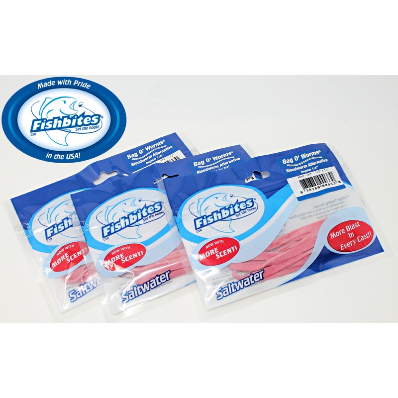 Fishbites Bag O Worms|1/4″ x 12″|3/8″ x 12 “