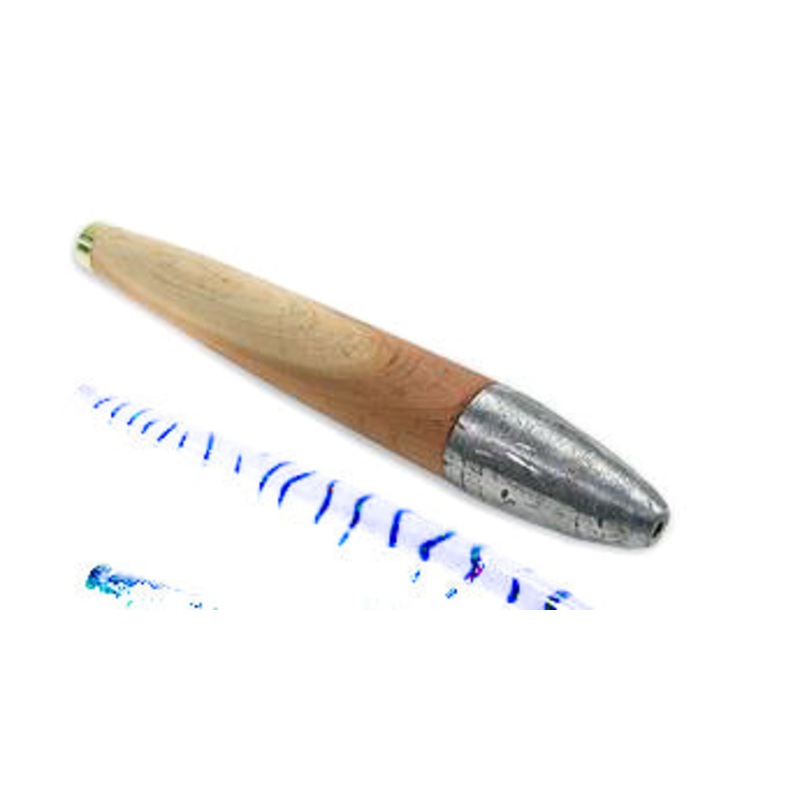 Sea Striker Cedar Plug|6″ Natural|6” Black/Purple