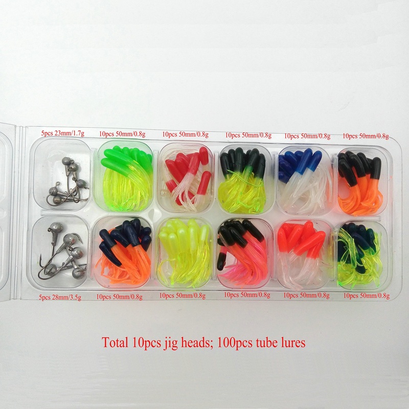 Basstrike Soft Plastic Tubes and Jig Heads Kit