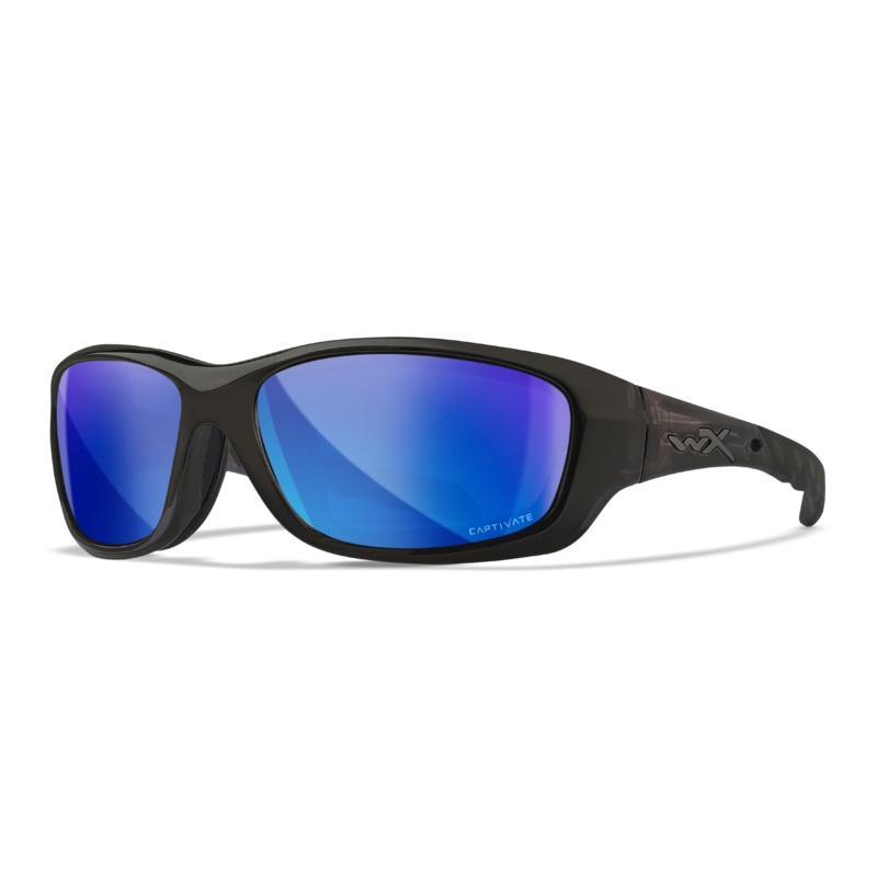 GRAVITY – BLUE MIRROR LENS/BLACK CRYSTAL FRAME – POLARIZED