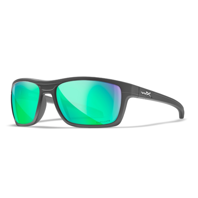 KINGPIN – GREEN MIRROR LENS/MATTE GRAPHITE FRAME – POLARIZED