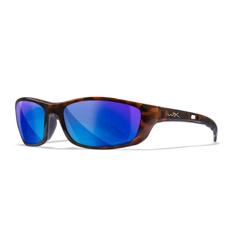 P-17 – BLUE MIRROR LENS/GLOSS DEMI FRAME – POLARIZED