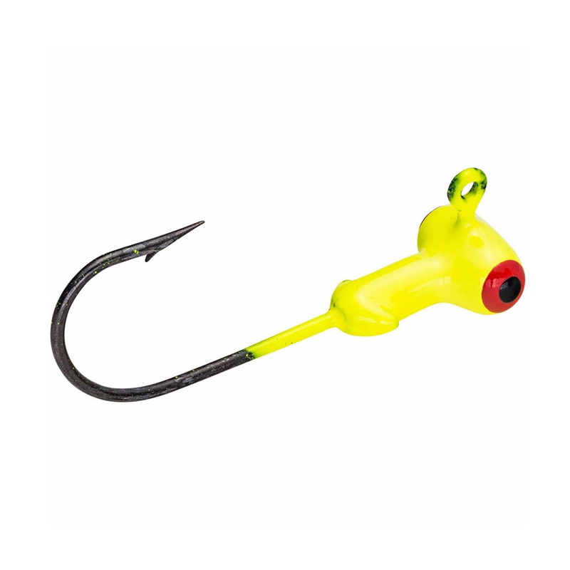 Mr Crappie Sausage Jig Head|Chartreuse|Limetreuse|Fluorescent Orange|Pink|Refrigerator White|1/16 oz|1/8 oz