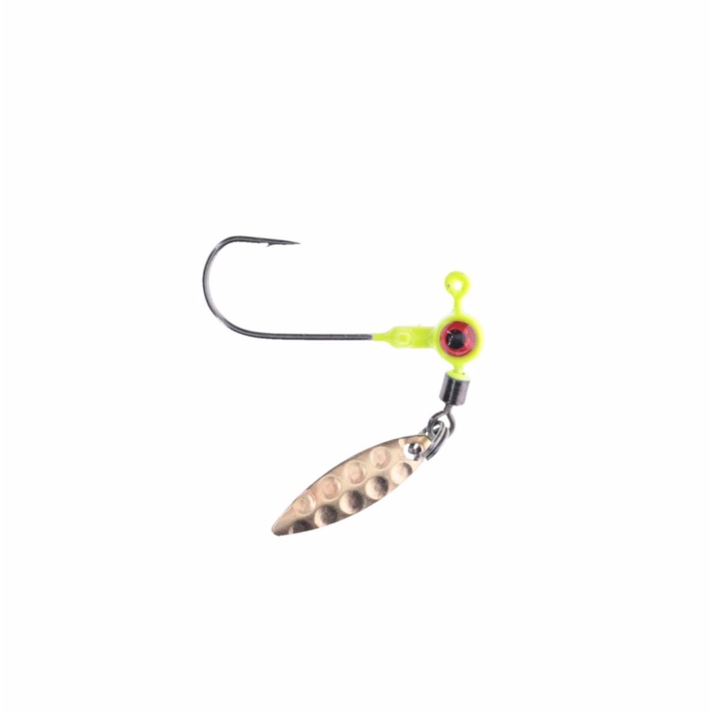 Mr Crappie Sausage Spins|Fluorescent Red|Chartreuse|Limetreuse|Orange|Pink|White|1/16 oz|1/8 oz