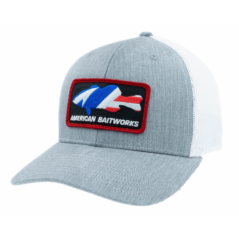 ABW Patriot Bass Hat – Heather Grey/White